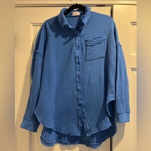 Pink Lily Button Down Shirt